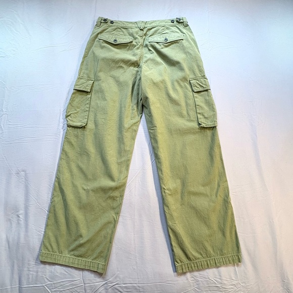 Madewell Garment Dyed Straight Cargo Pants Olive Green Utility Sz 29🧡 - Picture 3 of 11